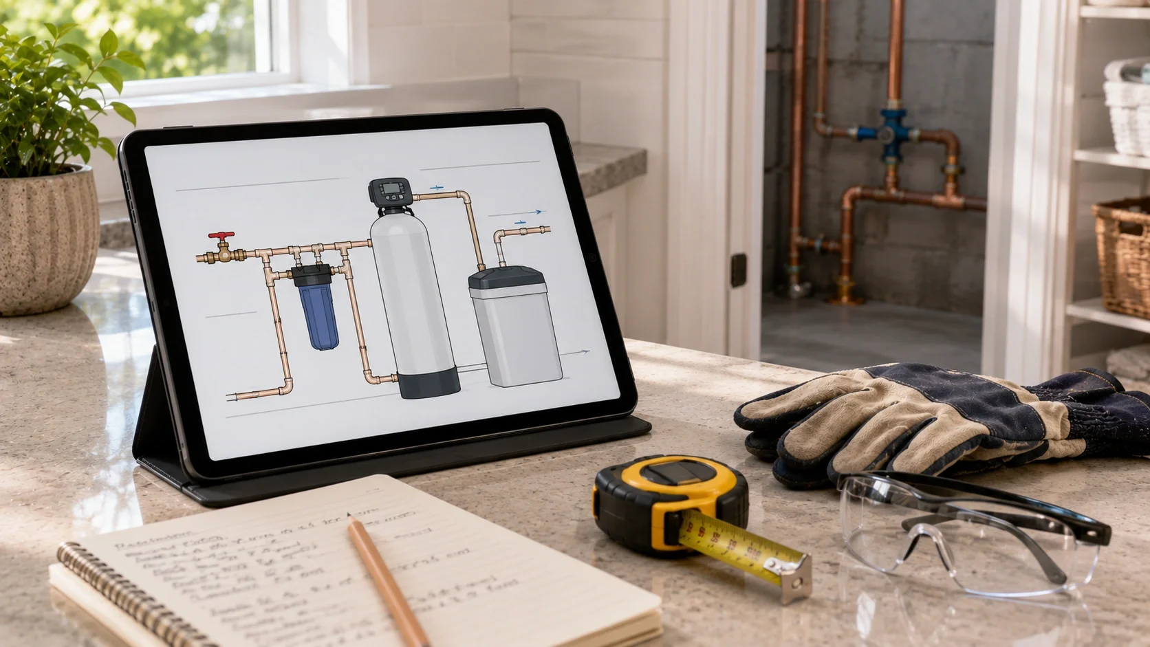Preparation steps before DIY water softener installation