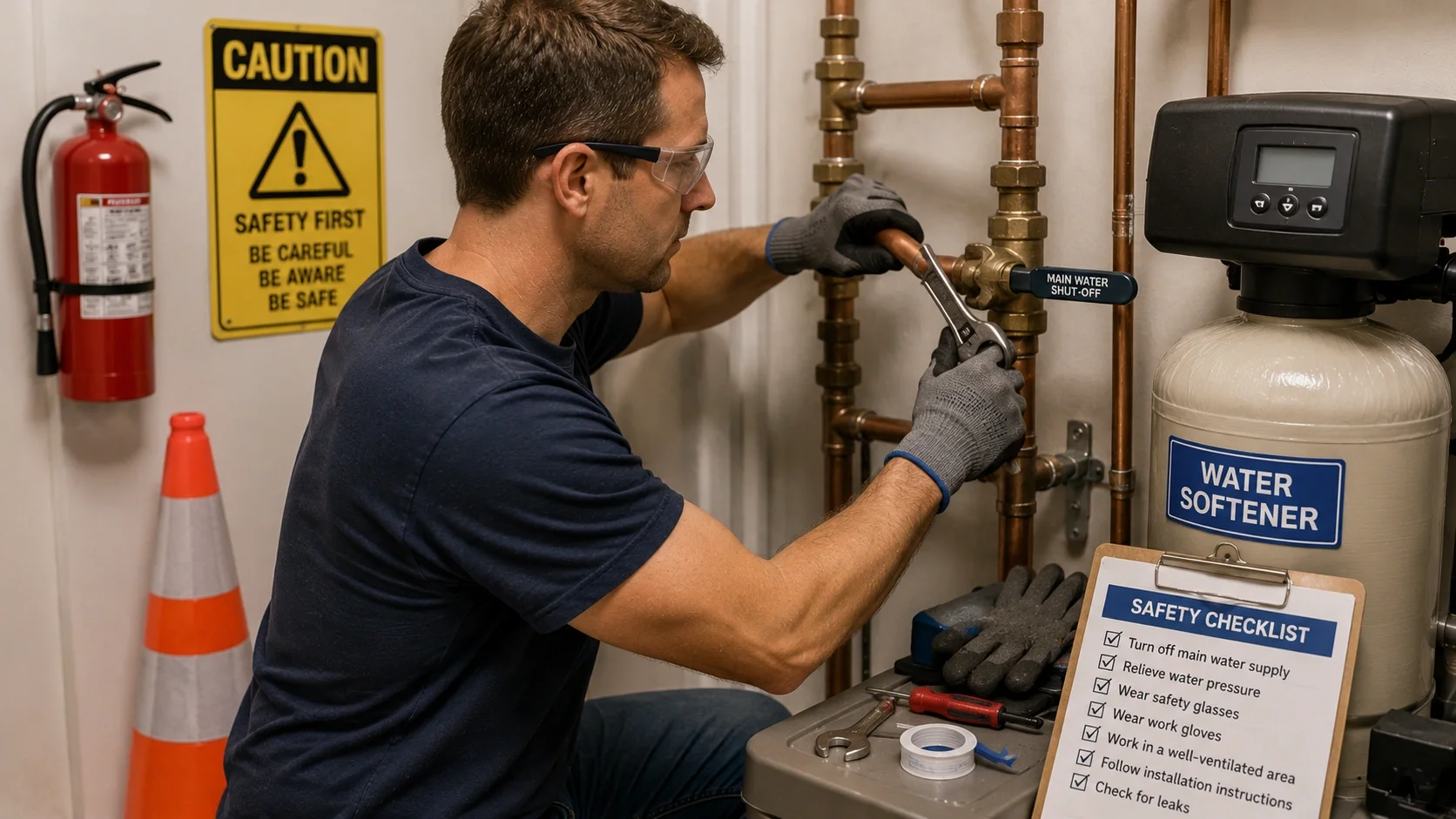 Safety tips for DIY water softener installation