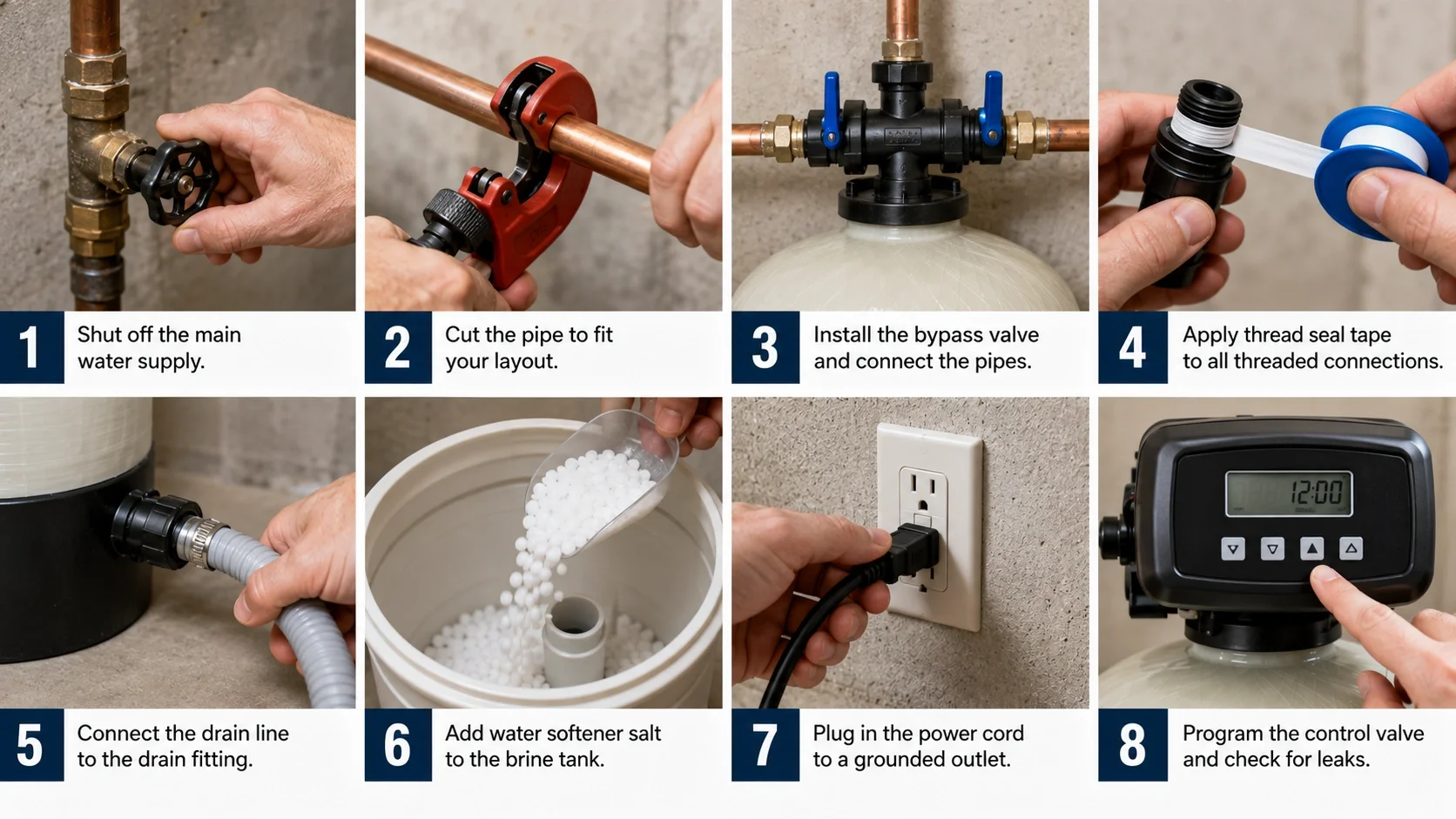Step-by-step water softener installation guide