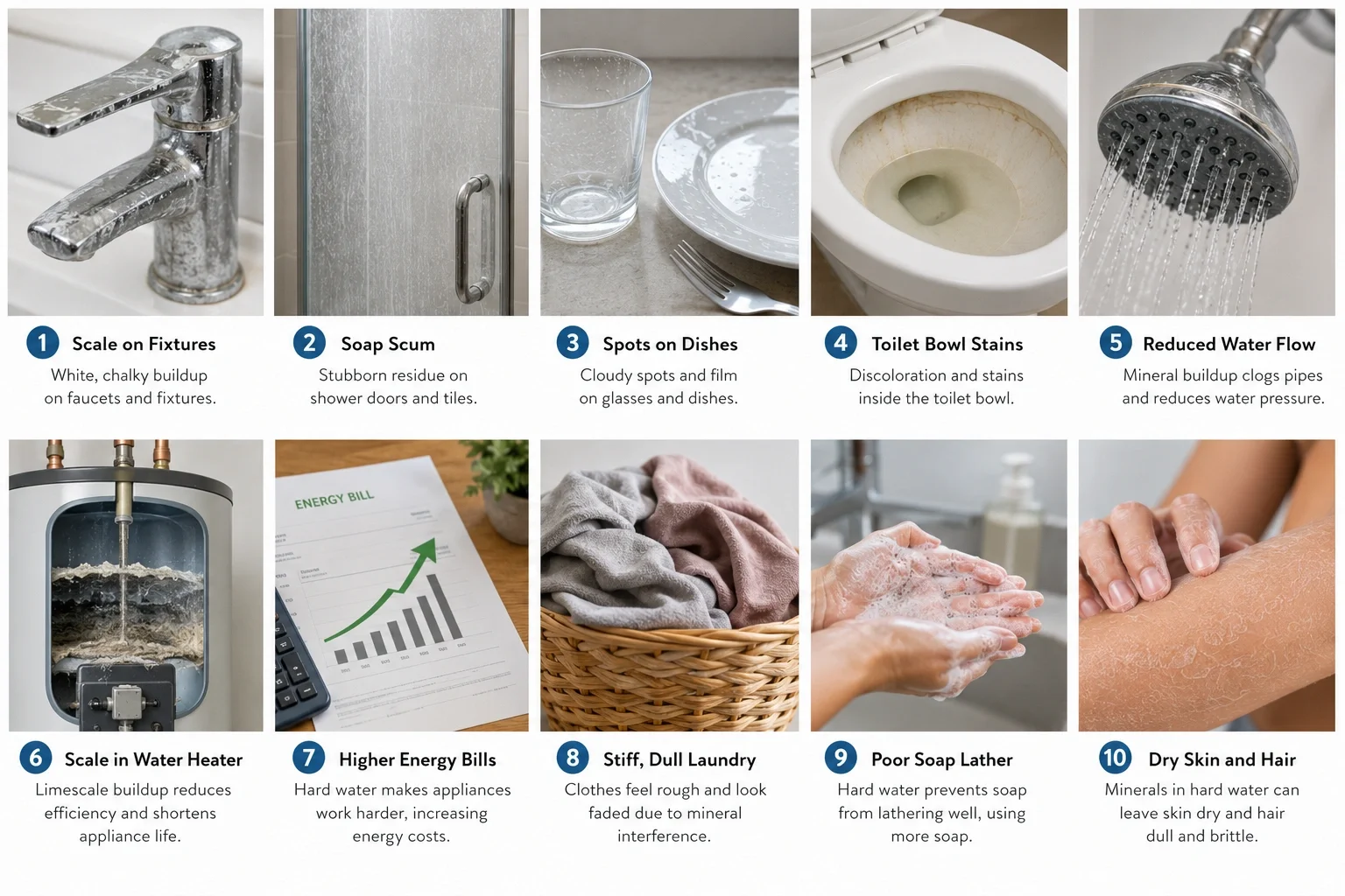10 signs of hard water in your home