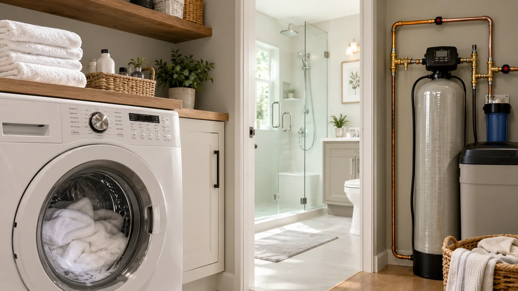 Household benefits of soft water for plumbing and appliances