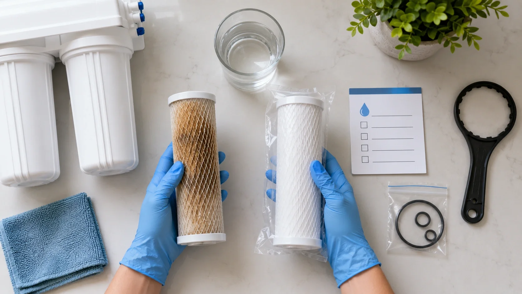 Water filter maintenance guide and schedule