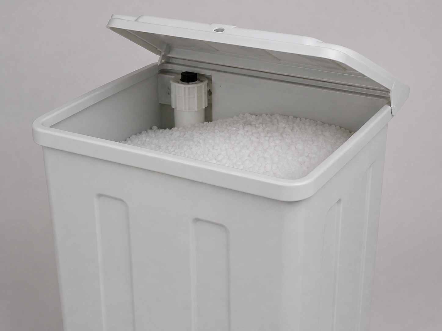 Water softener brine tank component