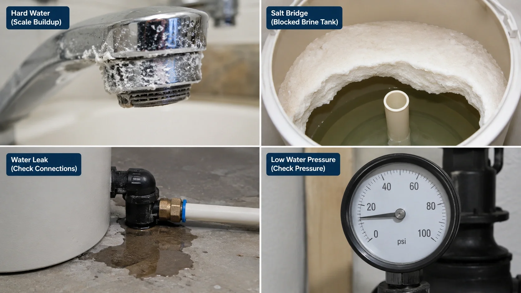 Common water softener issues and solutions