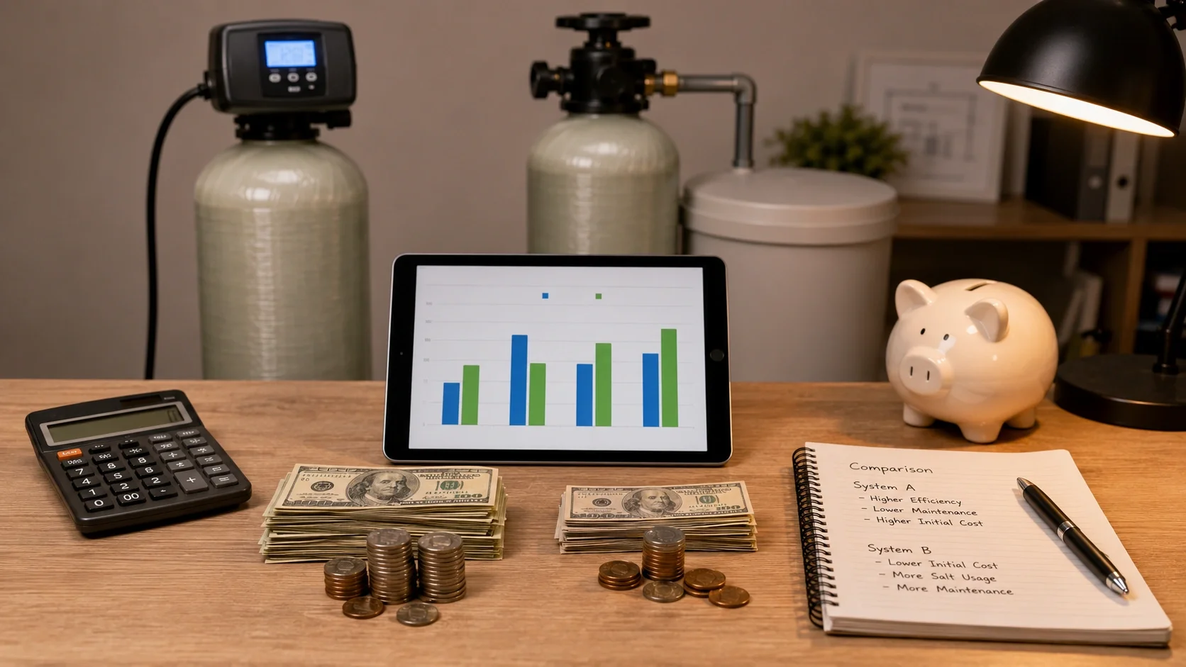 Cost and performance comparison of water softeners