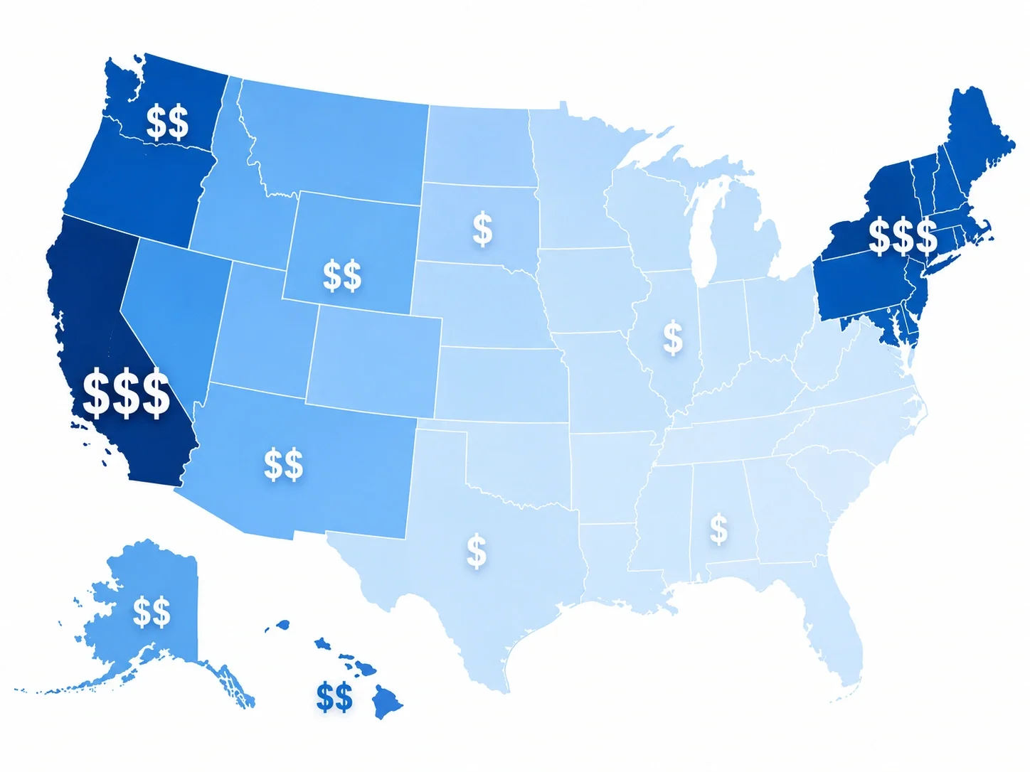 Water softener cost by region