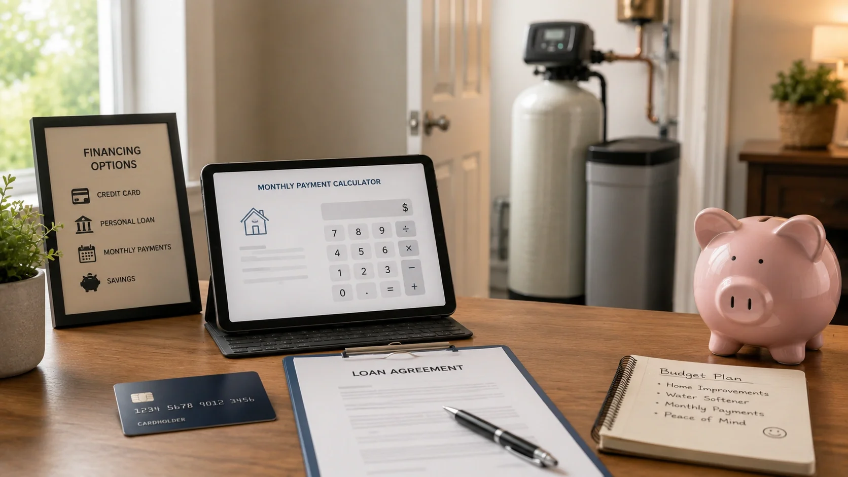 Financing options for water softeners