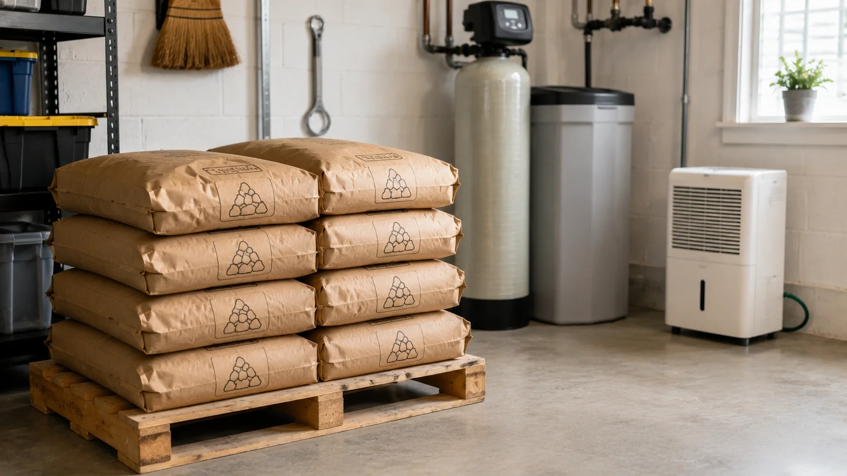 Water softener salt storage tips