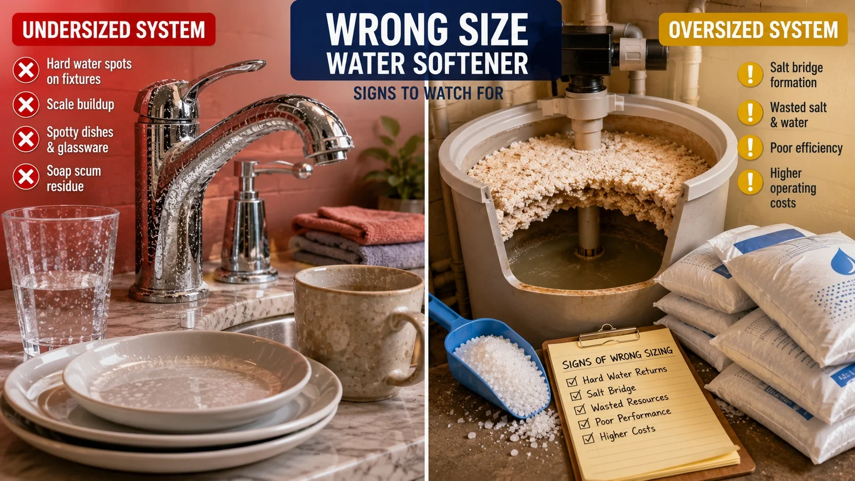 Signs your water softener is the wrong size